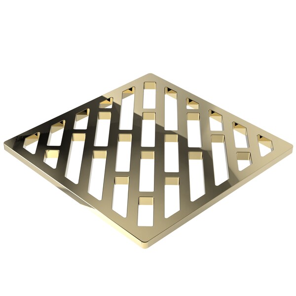 Newport Brass 4" Square Shower Drain in French Gold (Pvd) 233-408-24A - main